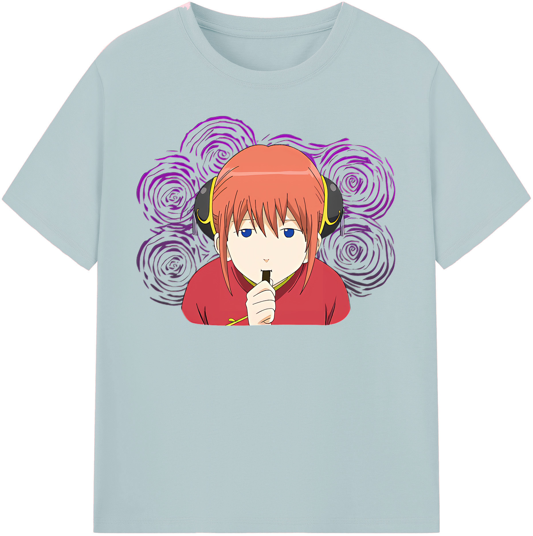（画像用） ぎんたま 坂田銀時（さかたぎんとき） 神楽 志村新八（しむら しんぱち） GINTAMA Sakata Gintoki Kagura Shimura Shinpachi 綿100％半袖Tシャツ（フロントプリント）